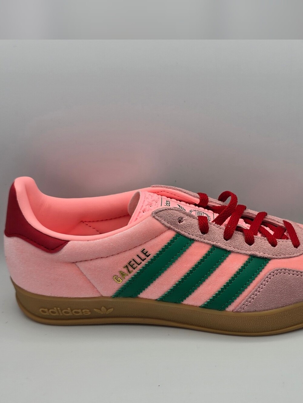 Adidas Gazelle Pink & Green Suede Sneaker